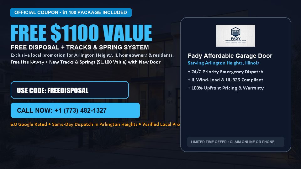 FREE Old Door Haul-Away & Heavy-Duty Tracks in Arlington Heights, IL - Fady Affordable Garage Door